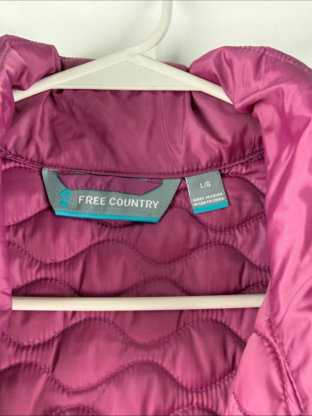 Free Country Pink Quilted Vest Women's Size Large Lightweight NWOT - Picture 7 of 7